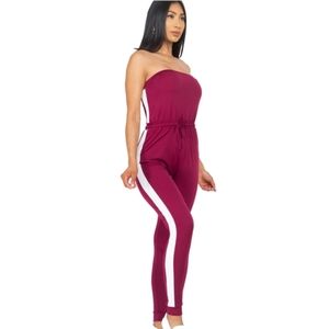 Tube Top line Trim Jump Suit